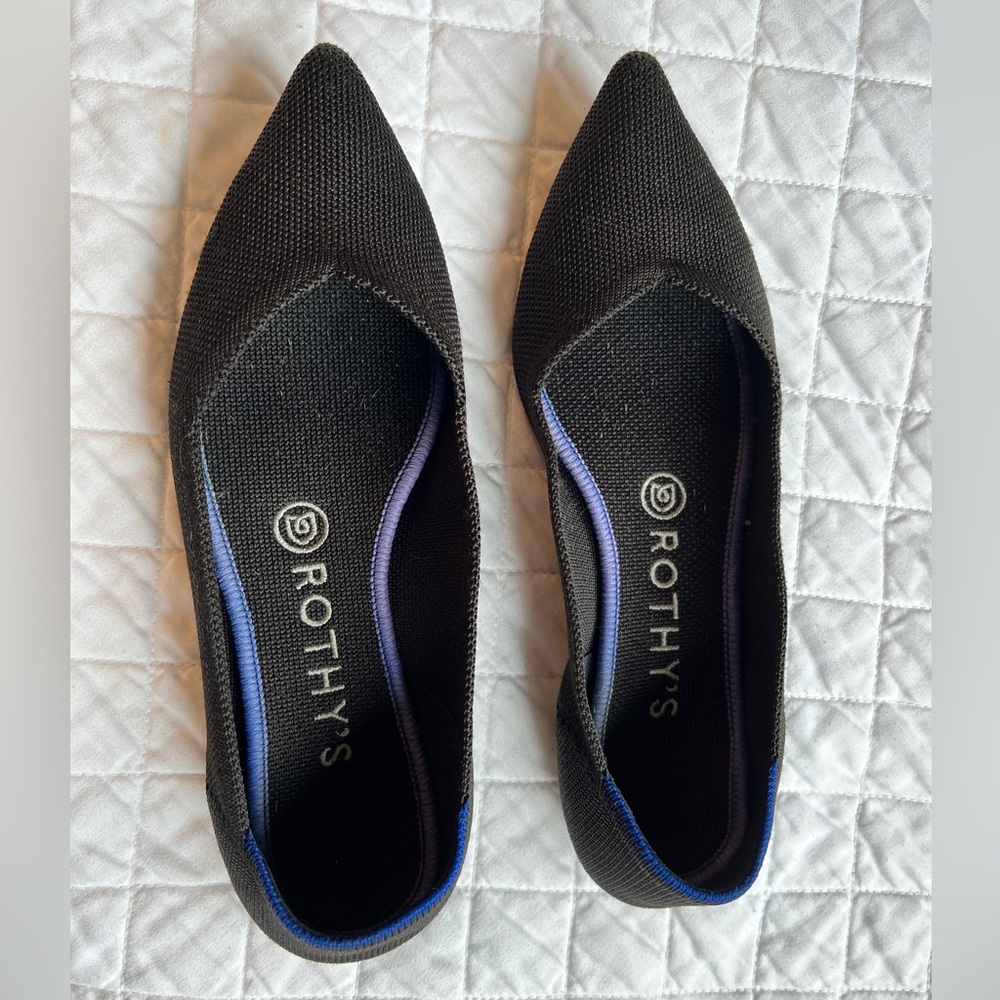 Rothy's Black The Point, size 7.5